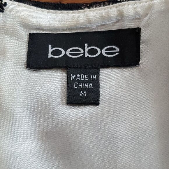 Bebe Black & White Cheetah Print Mini Dress - Picture 13 of 14